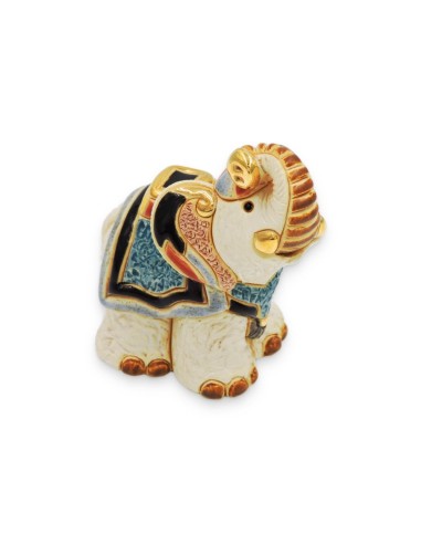 Elefante Jaipur Baby Scultura in Ceramica 