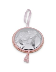 Rosa Glockenspiel mit Rundem Medaillon Heilige Familie...