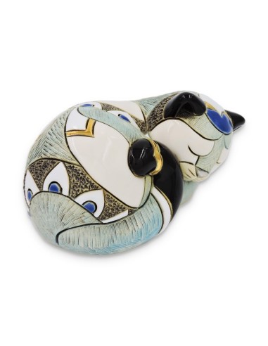 Cat Resting Ceramic Sculpture 