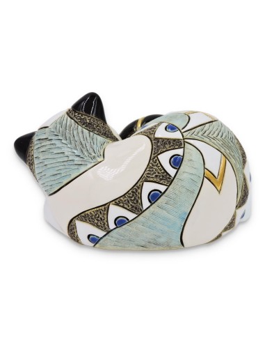 Cat Resting Ceramic Sculpture 