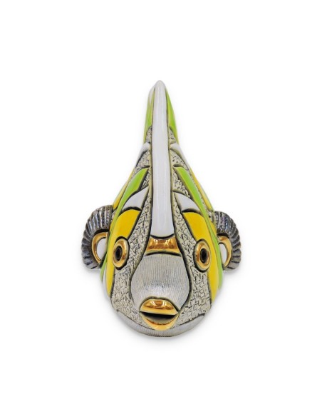 Green Angel Fish Ceramic Sculpture 