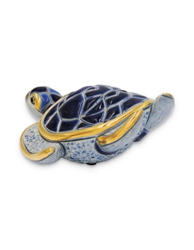 Tartaruga Marina Scultura in Ceramica 