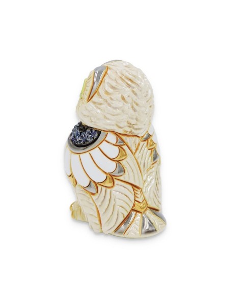 Winter Owl Ceramic Sculpture 