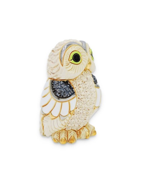 Winter Owl Ceramic Sculpture 