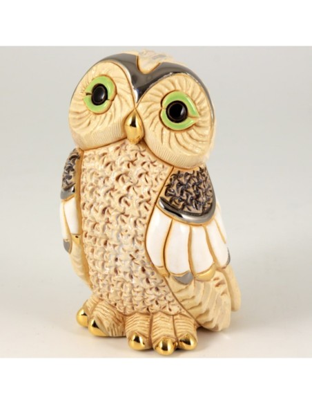 Winter Owl Ceramic Sculpture 