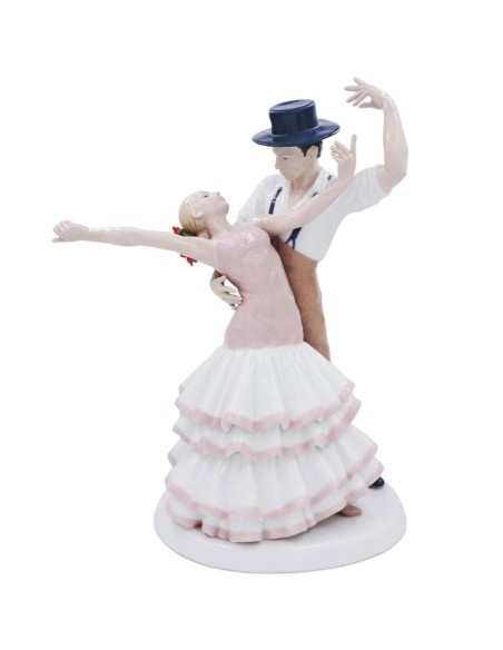 Flamenco Couple Fine Porcelain Sculpture 