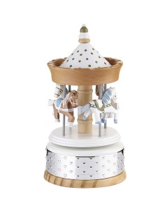Giostra con Cavalli Legno Naturale con Carillon