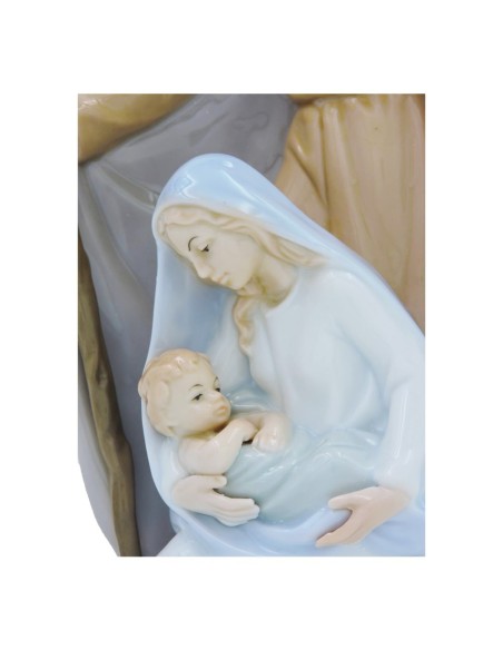 Scultura Sacra Famiglia in Finissima Porcellana 