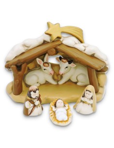 Presepe in Ceramica Finissima Dipinto a Mano 