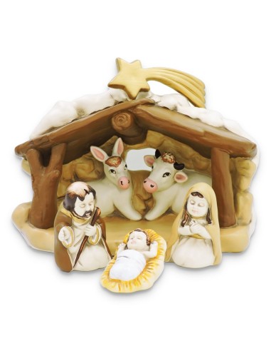 Presepe in Ceramica Finissima Dipinto a Mano 