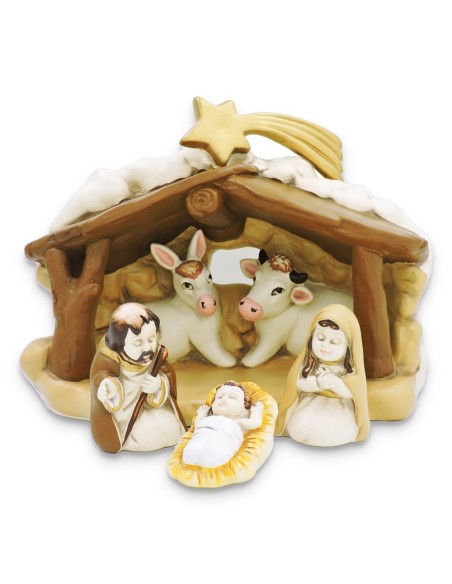 Presepe in Ceramica Finissima Dipinto a Mano 