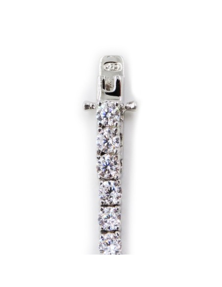 Sterling Silver Tennis Bracelet with White Zircons 8,26''
