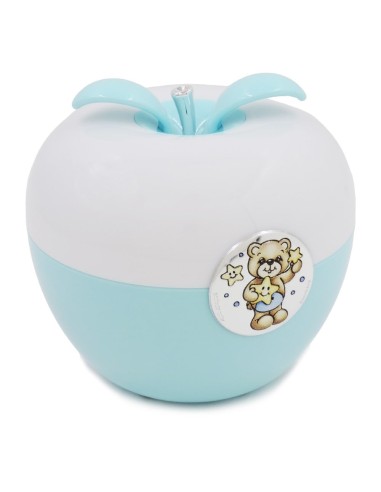 Hellblaue LED-Lampe mit Teddybär