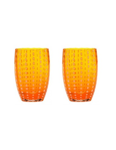 Zafferano Perle Orange-Becherglas Satz von 2 Stück