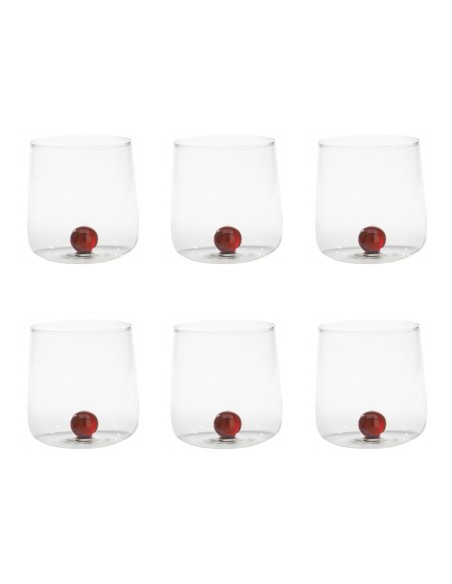 Zafferano Bilia Set 6 Trinkgläser aus Borosilikatglas Bernstein