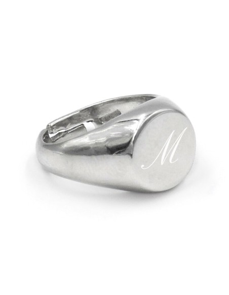 Anello Chevalier Tondo Personalizzabile in Argento