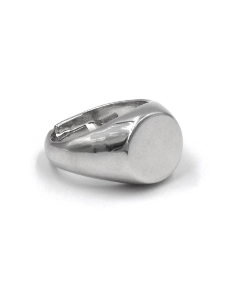 Personalisierbarer Runder Siegelring aus 925er Sterlingsilber