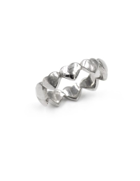 Anello Fedina Cuori in Argento Sterling 925