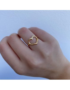 Gold Plated Sterling Silver Heart Ring  2