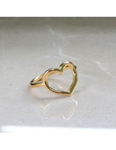 Herzring aus 925er Sterlingsilber Vergoldet...