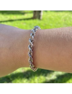 Bracciale Corda Spessa in Argento 925  2