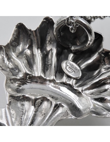Sterling Silver Pierced Holy Heart Necklace 