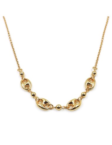 Maglia Marinara Collana Girocollo in Argento Placcato Oro