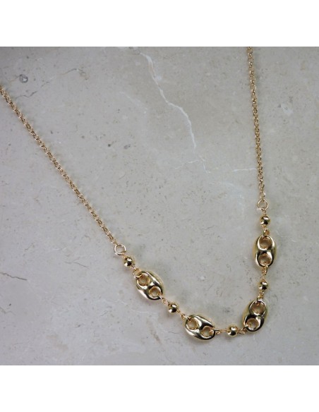 925 Sterling Silver Anchor Chain Necklace 