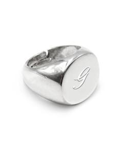 Anello Personalizzabile Chevalier Ovale In Argento 925 