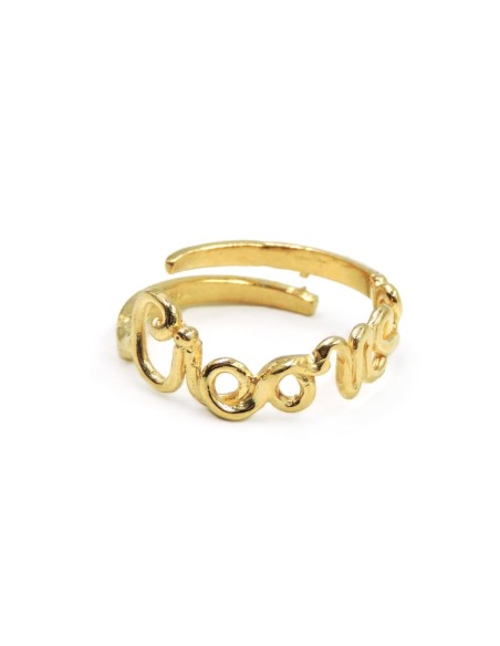Gold Plated 925 Sterling Silver Ciaone Ring 