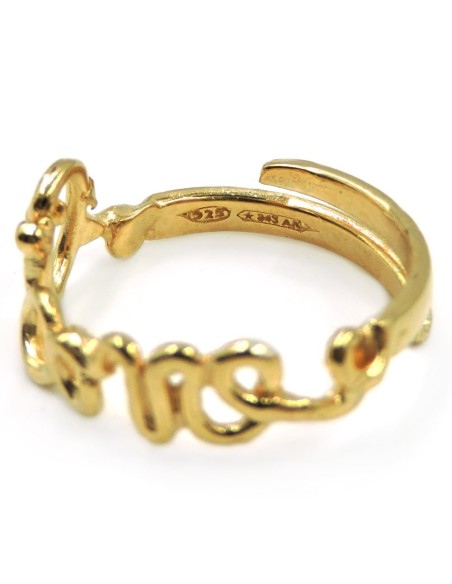 Gold Plated 925 Sterling Silver Ciaone Ring 