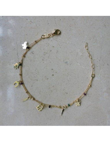 Gold Plated Sterling Silver Lucky Charms...