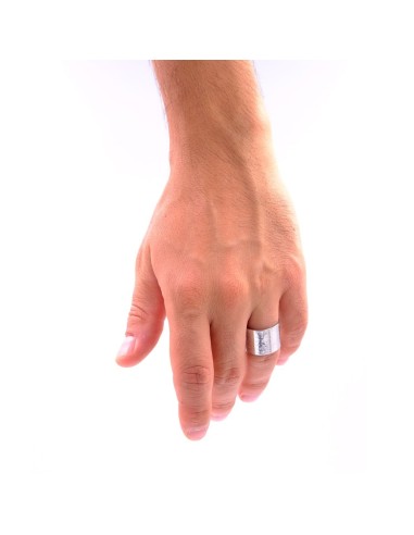 Sterling Silver Band Ring with Lord's Prayer