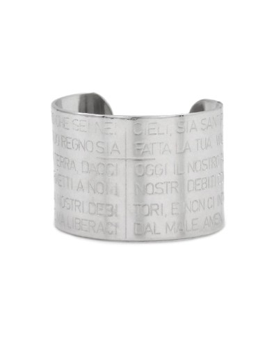 Sterling Silver Band Ring with Lord's Prayer