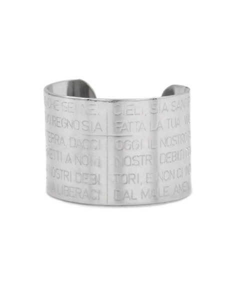 Sterling Silver Band Ring with Lord's Prayer