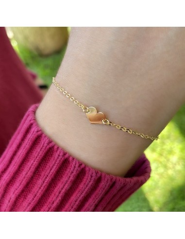 Bracciale Cuore in Argento Placcato Oro Lettera...