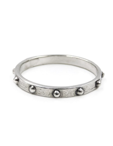 Rosenkranzring aus 925er Sterlingsilber