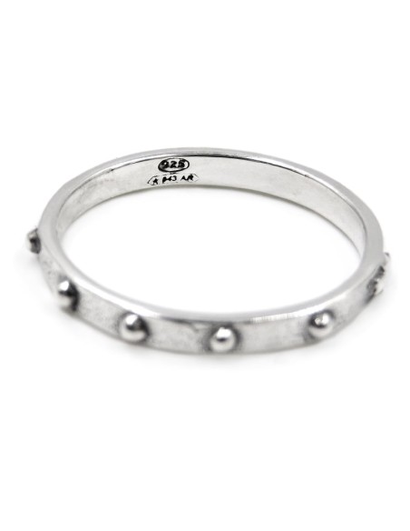 Rosenkranzring aus 925er Sterlingsilber