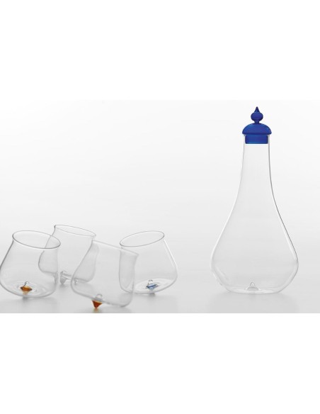 Zafferano Pirolo Set 6 Tumbler Glasses In Borosilicate Glass
