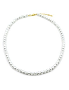 Perlenkette mit Fassung aus vergoldetem 925er Sterlingsilber