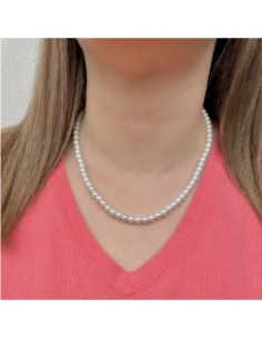 Pearls and Gold Plated Sterling Silver Necklace  2