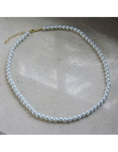 Collana di Perle Montatura in Argento Placcato...