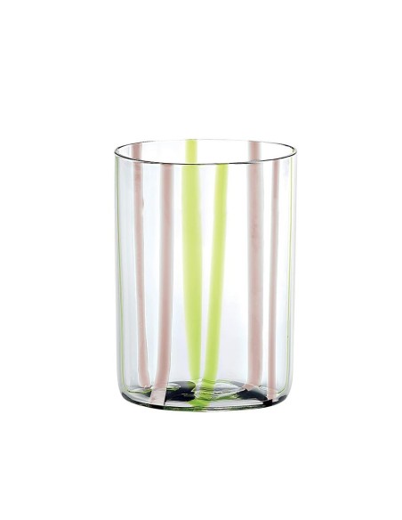 Zafferano Tirache Set 6 Bicchieri Tumbler In Vetro 