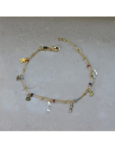 Liebesarmband aus vergoldetem Sterlingsilber...
