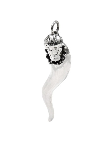 Ciondolo Corno con Babà in Argento 