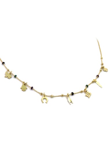 Collana Pendenti Portafortuna in Argento...