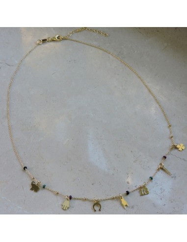 Collana Pendenti Portafortuna in Argento...