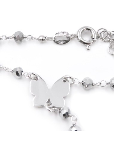 Sterling Silver Butterfly Necklace with...