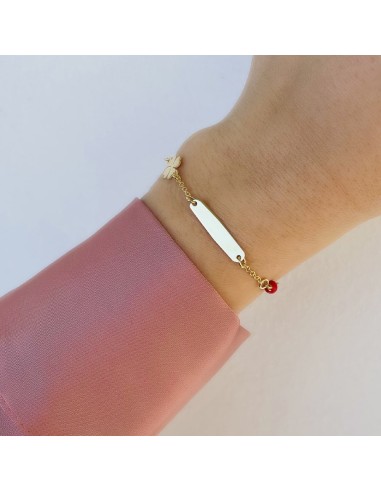 Bracciale Personalizzabile con Quadrifoglio in...