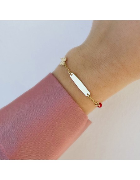 Gold Plated Sterling Silver Four-Leaf Clover Bracelet For Children
